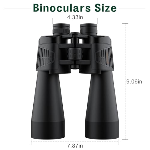 Aurosports 20x70 Binoculars for Adults with 70mm Large Objective Lens | High Powered, Enhanced Low-Light Performance, BAK4 Prism FMC HD Optics, Bird Watching, Cruise Ships, Hunting - size: 20x70