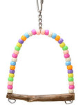 940 Tiny Pastel Swing Parrot Bird Toy Finch Parrotlet Cages Parrot Cage Parakeet Cockatiel Budgie Perch - color: Small Bead Swing