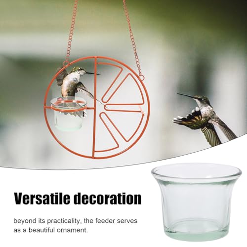 Abaodam 4PCS Glass Bird Feeder Replacement Cup Outdoor Hanging Feeding Bowl | Bird Feeding Cup Set, Oriole Feeder Jelly Cups Replacement, Universal Transparent Glass Feeder Dish For Garden Balcony Patio