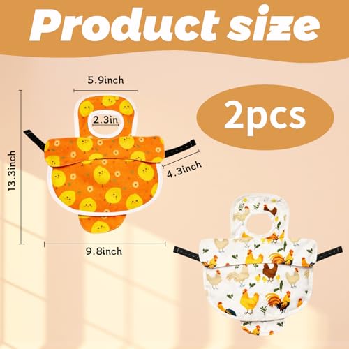 Chicken Saddle for Hens, Hen Saddle for Chickens, 2-Pack Poultry Protector with Oxford Fabric, Chicken Saddles for Protection, Chicken Saddle, Chicken Saddles for Hens Protection Gear