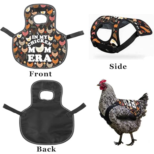 Chicken Saddle for Hens Chicken Mom Gifts in My Chicken Mom Era Funny Hen Back Protector Saddles for Chickens Mating (Chicken Mom CSbl)