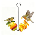 Oriole Bird Feeder Hanging Orange Fruit Bird Feeder with Hook, Black Metal Fruit Holder for Outdoors Garden Patio