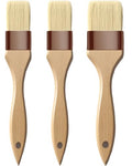 Basting Brush-Pastry Brush,Oil Brush for Cooking,Boar Bristles BBQ Brushes for Grill,Beech Wooden Handle Food Brush for Baking/Spreading Marinade/Sauce/Butter/Egg/Kitchen Baster Brushes(1.5 1 inch)