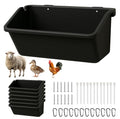 6-Pack 5 Qt Hanging Goat Feeders and Mineral Troughs for Fences | Thick plastic with mounting clips, zip ties and screws; for grain, grit and minerals; suitable for sheep, ducks and chickens - color: 6 Pack