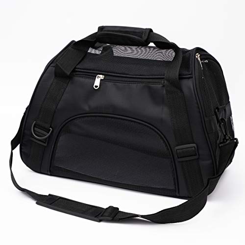 MuchL Pet Carrier Soft-Sided Carriers for Cat Carriers Dog Carrier for Small Medium Cats Dogs Puppies Pet Carrier Airline Approved Cat Dog Pet Travel Carrier (Small, Black) - color: Small-Black