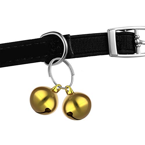 24 Sets of Cat Bells for Cat and Dog Collar Pendant Pet Bell Pet Pendant Accessories (Mixed Color) - color: Gold