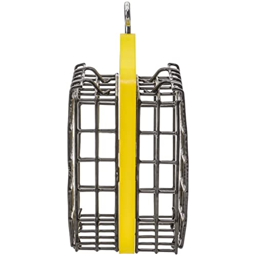 Bird's Choice Suet Feeder for Two Cakes in Yellow Recycled Plastic - color: Yellow
