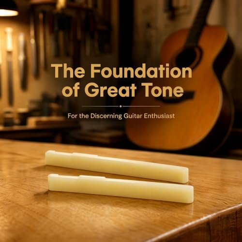 Miwayer 6 String Acoustic Guitar Unbleached Bone Saddle, Guitar Bridge Saddles, Cut from Whole Bones, 72x3x9mm (6 String Acoustic Saddle 72mm 2 Pack) - color: 6 String Acoustic Saddle 72mm 2 Pack