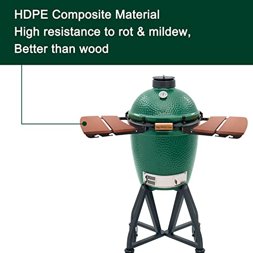 Side Shelves Big Green Egg Accessories, Composite 2 Slat Egg Mates for Large Big Green Egg with Folding Side Shelves Replacement Parts Grill & Smoker Accessories - size: L2 Side Shelves