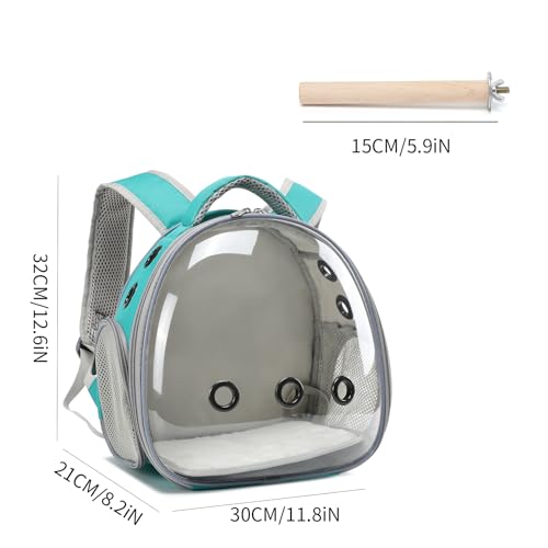 Portable Travel pet Backpack Carrier Hamster Bag Guinea Pig Bird Small Dog cat Turtle Carrier Rabbit Cage Squirrel Bearded Dragon Breathable Hangbag (Green+Accessories) - color: green+accessories