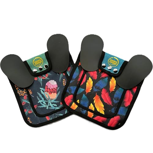 DOWN UNDER OUTDOORS 2 Medium-Large Chicken Saddles (Feathers & Flora) - color: Feathers and Flora