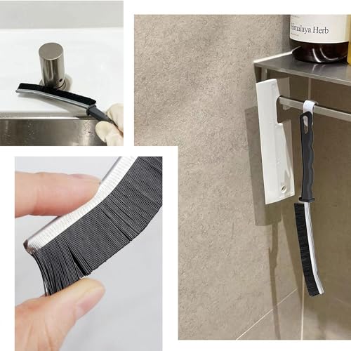 Crevice Cleaning Brush - Grout Scrub Brush, House Cleaning Supplies, Gap Cleaning Tools, Home Essentials, Gifts for Women Men, Hard Bristle Crevice Cleaner Brush for Household Use, Bathroom(11Pcs) - color: Black