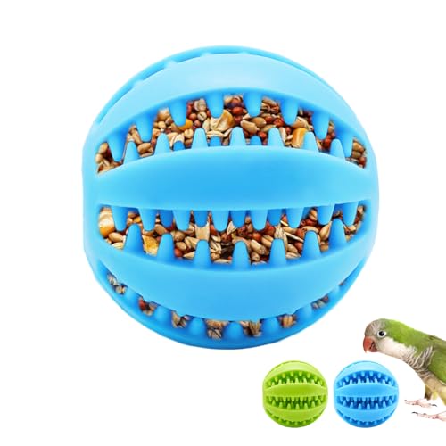 2 Pcs Parrot Feeder Chew Toy Balls, Bird Foraging Interactive Toys, Suitable for Small Animals and All Birds,Parakeet,Parrots,Lovebirds,Macaws,Hamsters,Guinea Pigs