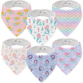 Baby Organic Cotton Teething Cloth Newborn Baby Burp Cloth Bandana Drool Cloth for Drooling Cotton Baby Gifts - color: Mermaid