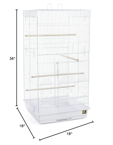 Prevue Pet Products SPECONO1818H-W Tall Tiel Cage, White - color: White