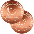 Bird Bath Copper Disk 2 Pack, 99.99% Pure Copper Bird Bath Cleaner with Triple-Point Support, 4 Inch Thick Chemical-Free Natural Water Cleaner for Outdoor BirdBaths, Bowls, All-Season Use - color: 2 Pack