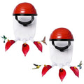 2 Pack Hummingbird Feeder Hat, Wearable Hummingbird Feeder Helmet | 2 Feeder Masks, 3 Upward Flower Ports Each for Close Viewing, Help Reduce Drips, Fog-Resistant Visors, Adjustable Fit - color: Red-2P