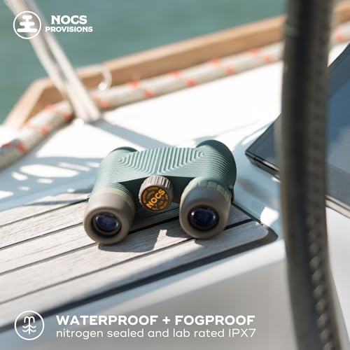 Nocs Provisions Standard Issue 10x25 Binoculars, Waterproof, Bird Watching | 10X Magnification, Bak4 Prism, Wide View Multi-Coated Lenses, Hiking & Backpacking, Adults & kids - color: Celeste Blue, size: 10x25