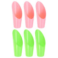 M METERXITY 6-Pack Bonsai Soil Scoops, Plastic Garden Soil Scoops Bucket Shovel Potting Scoopers for Transplanting/Flower Planting/Plant Succulent, Colorful Small Gardening Tools [Green, Pink] - color: Green, Pink