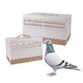 Plastic Foldable Pigeon Cage with Handle, M, Three Doors | Portable Bird Travel Carrier Cage, Pigeon Cage Pairing Cage, Pigeon Nest Box Easy to Clean for Training Release Competition - size: 16.9"L x 11.0"W x 9.4"H
