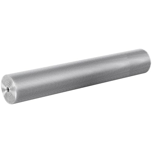 VEVOR Hardware Cloth, 1/4 inch 36in x 50 ft 23 Gauge, Hot Dipped Galvanized Wire Mesh Roll, Chicken Wire Fencing, Wire Mesh for Rabbit Cages, Garden, Small Rodents - size: 36'' x 50'