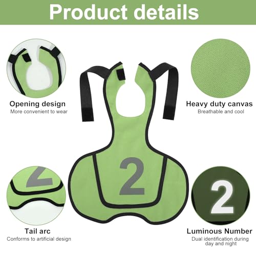THREE ORANGES 3 Pack Chicken Saddles for Hens, Chicken Apron Back Protector with Adjustable Straps, Breathable Canvas Hen Saddles for Back and Feather Protection, Numbered Poultry Care Design