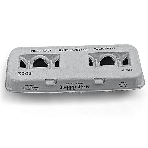 Egg Cartons- Adorable Printed Design for Farm Fresh Eggs, Recycled Paper Cardboard, Sturdy & Reusable, Holds up to XL Chicken Eggs (Blank Stamping, 250) - color: Blank Stamping, size: 250