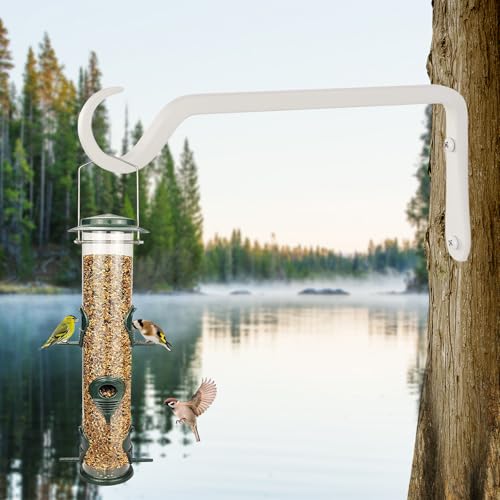 AILIN YELOKIE 10" Plant Hangers 2-Pack - Heavy Duty Rust-Resistant Steel Hooks for Bird Feeders, Indoor/Outdoor Plants & Wall Decor, White - color: White, size: 10in-2-White