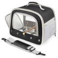 Bird Travel Carrier Cage for Medium Parrot, Portable Bag with Metal Tray to Carry and Transport Medium and Large Birds Like African Grey, Long Tail Cockatiel (Black, Large Carrier) - color: Black