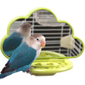 Bird Mirror Toy with Perch & Slow Feeder, Bird Cage Accessories Parakeet - color: Green