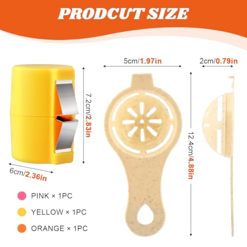 3pcs Egg Shell Opener & 1 Egg Separator,Eggs Cracker Tool for Rawegg,Handheld Eggshell Cutter Hard Boiled Eggs Breaker Yolk White Separator for Cooking Camping Kitchen Gadgets