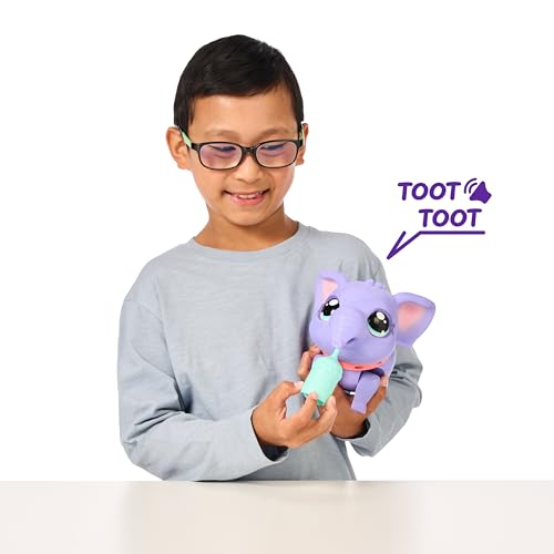 Little Live Pets My Walking Elephant Toots, Walks, Dances & Sways | 25+ sounds & reactions, includes leash & feeding bottle; interactive pet toy for kids ages 5+ - style: Walking Elephant
