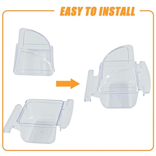 2 Pcs Bird Feeder Water Dispenser, Bird Feeder and Drinker Set, Automatic Bird Feeder for Cage, Hanging Bird Food Bowl, Bird Cage Accessories for Hamsters,Pigeons,Parrot - size: 2pcs