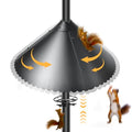 Metal Squirrel Baffle for Bird Feeder Pole, 19-Inch Chew Proof Guard | with Spring, Heavy Duty Pole Mount Squirrel Proof Baffle for Outdoor Garden Yard, Fits 0.5-1 Inch Poles, Protects Bird Food
