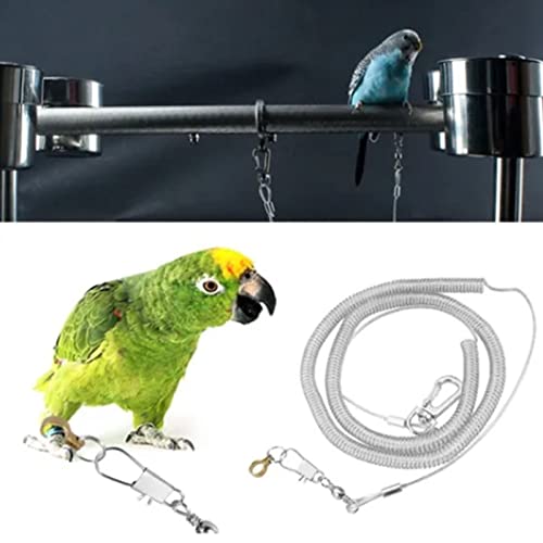 Parrot Flying Rope,19.7ft Ultra Light Anti Bite Portable Bird Flying Training Leash Parrot Foot Chain Pet Bird Supplies for Macaw African Greys Parakeet Cockatoo