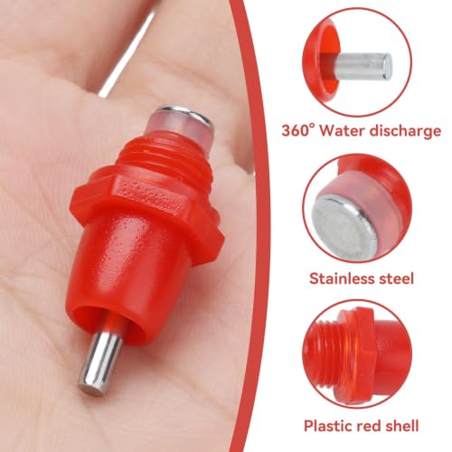 100Pcs Chicken Nipples, Water Nipples for Chicken Watering Poultry Nipples Automatic Chicken Water Nipple Drinker Feeders Poultry Waterer