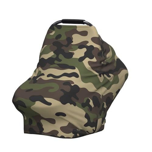 Camo Baby Car Seat Covers Multi-use Carseat Canopy for Boys and Girls Stretchy Infant Carseat Cover Shower Gifts - color: camo
