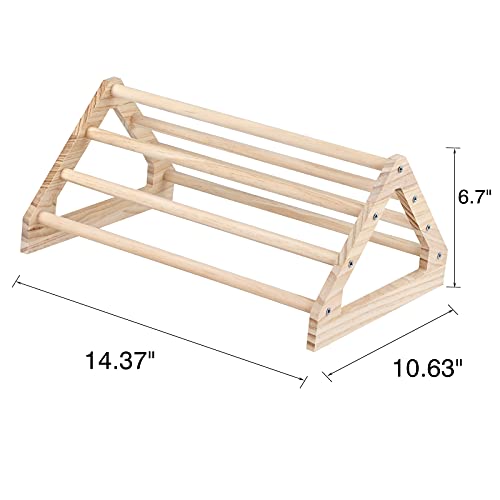Wooden Chick Perch Stand, Pine Chicks Roosting Bar, Jungle Gym Perch Toys for Chicken Coop & Brooder, Bird Perch for Baby Chicks & Parrots (Large) - color: Large