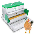 COZOFU's Feeders Automatic Chicken Feeder - Large Capacity for 12 Chickens, Lasts 12 Days (40lb Feed), Durable Galvanized Steel, Rat-Proof, No-Spill, Weatherproof Lid - color: Green, size: 40LB
