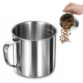 Dog Food Scoop 1.5 Cup, 304 Stainless Steel Dog Food Measuring Cup with Handle Durable Dog-Cat Pet Food Scoop Cup 1 1/2 Cups Measuring Scoops for Dogs, Cats, Birds, Rabbits for Dry Food and Treats