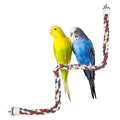 Bird Cotton Rope Perch, Bendable Bungee Climbing Swing for Birds, Colorful Fun Climbing Parakeet Rope Perch Toy for Parrots, Cockatiels, Parakeets, Budgie Cages Comfy Birds