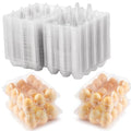SINLUCESCE 50 Packs Egg Cartons Cheap Bulk, Plastic for 12 Eggs, Clear Egg Cartons 3 * 4 Grids, Perfect for Refrigerator Family Farm Commercial Business Market Display