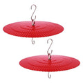 MEKKAPRO Hummingbird Feeder Guard Metal Rain Guard Squirrel Baffle, 2 Pack | Plain Dome Shields Feed from Rain, Fits Hummingbird, Tube, Thistle & Hopper Feeders, Low-Profile Rust-Proof Steel Hardware - color: Red - 2 Pack