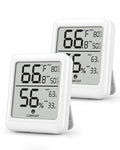 BN-LINK Digital Hygrometer Indoor Room Thermometer with LCD, 2 Pack | Accurate Temperature and Humidity Meter with Large LCD Monitor for Home, Bedroom, Terrarium, Incubator, Greenhouse - size: 2 Pack