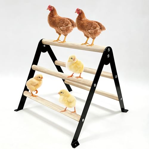 XCL Chicken Perch for Baby Chicks, Chicken Roosting Bars, Chicken Perch for Coop, Suitable for Backyard Poultry, Easy to Install Farm Chickens Roost Toys, A-Shaped Chicken Perch (S) - size: S