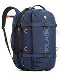 Tolaccea Travel Backpack 40-50L, 16" Laptop Carry On Duffle for Travel Work | 40-50L Expandable, TSA Approved 180° Open, 3L Wet-Dry Pocket, RPET Fabric, 3-in-1 Convertible Carrying, Detachable Waist Belt - color: Blue