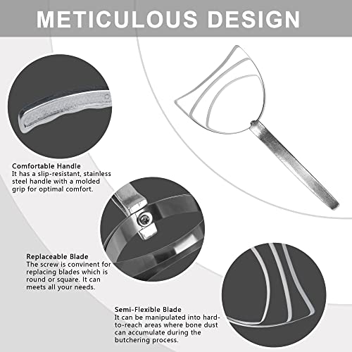 Stainless Steel Meat Bone Dust Scraper Tool for Kitchen | Stainless steel blade for meat prep, Ergonomic grip for comfort, Removes bone dust & residue, Great for cooks & butchers. - size: 1 Pack