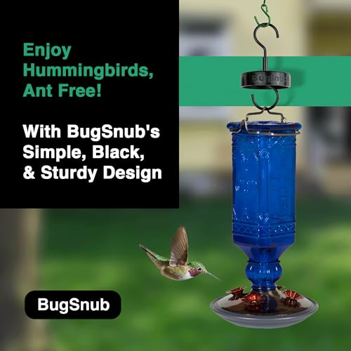 Hanging Ant Guard (1-pack)- Waterless Ant Defense for Hummingbird Nectar Feeders, Unique Upside-down Design, No Liquid Moat, Metal Hooks - size: 1 Pack