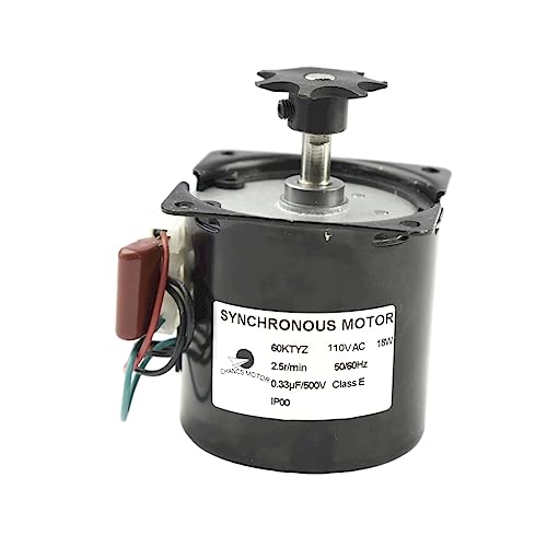 60KTYZ AC Synchronous Electric Geared Motor 110V 2.5-3RPM Incubator Accessories for Most Incubator Turning Egg - size: 2.5/3RPM+Gears
