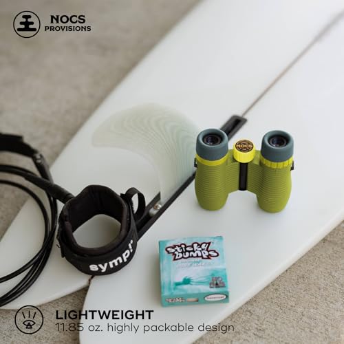 Nocs Provisions Standard Issue 10x25 Binoculars, Waterproof, Bird Watching | 10X Magnification, Bak4 Prism, Wide View Multi-Coated Lenses, Hiking & Backpacking, Adults & kids - color: Olive Green, size: 10x25